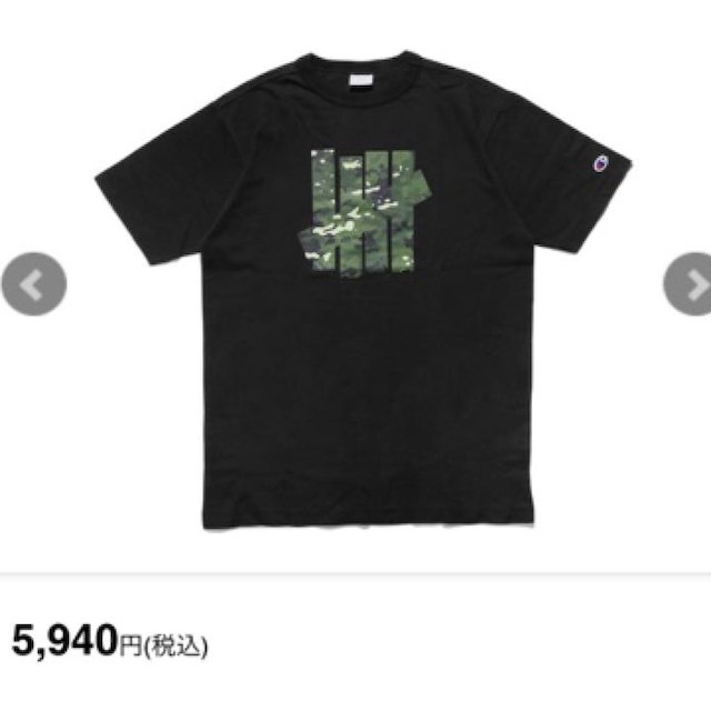 Champion(チャンピオン)の【新品】Lサイズ（定価5940円）UNDEFEATED CHAMPION TEE メンズのトップス(その他)の商品写真