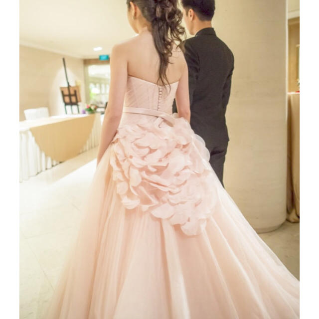 Vera Wang(ヴェラウォン)の希少ピンク ホワイトバイヴェラウォン カラードレス ウェディングドレス 新品 レディースのフォーマル/ドレス(ウェディングドレス)の商品写真