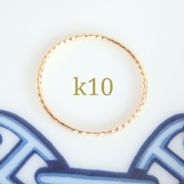 k10カットワイヤーリング レディースのアクセサリー(リング(指輪))の商品写真