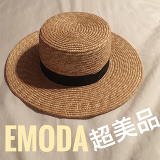 エモダ(EMODA)の【a.aさん専用】emoda カンカン帽 麦わら帽子(麦わら帽子/ストローハット)