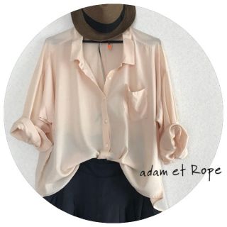 アダムエロぺ(Adam et Rope')の【adam et Rope】とろみシャツ(シャツ/ブラウス(長袖/七分))