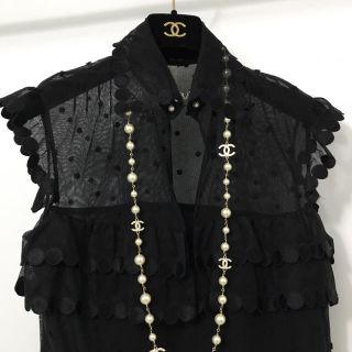 シャネル(CHANEL)のmisa様 ご専用♡CHANEL ♡可愛い レース&フリル トップス(カットソー(半袖/袖なし))