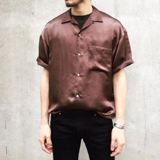 アンユーズド(UNUSED)のURU 16aw キュプラシャツ ウル 開襟シャツ オープンカラーシャツ M(シャツ)