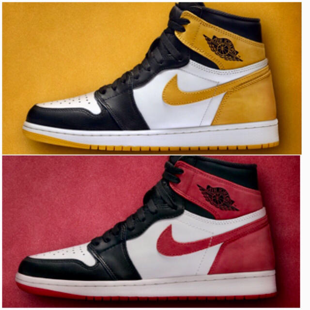 NIKE JORDAN 1 OG yellow red 28cm新品二足セット