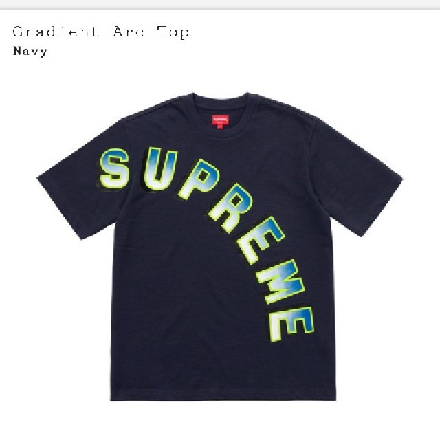 美品 Supreme アーチロゴ 18SS Gradient Arc Top