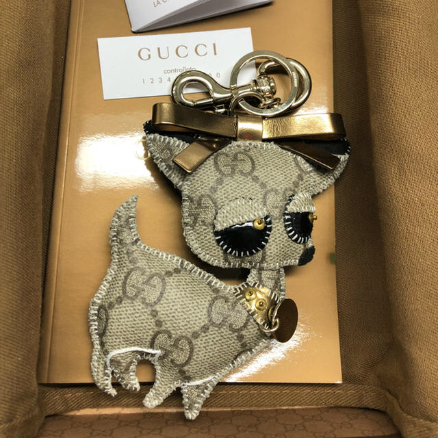 極美品 GUCCI イッヌ グッチョリ チャーム レロイ フレンチブルドッグ