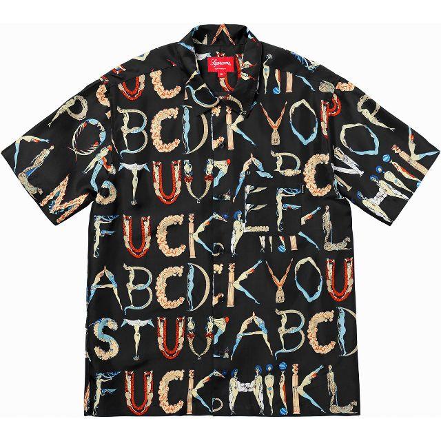 Supreme Alphabet Silk Shirt 黒Ｍ