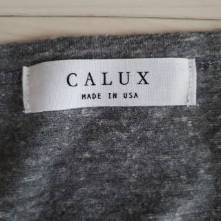 ドゥーズィエムクラス(DEUXIEME CLASSE)のCALUXグレーロングTシャツ(Tシャツ(半袖/袖なし))