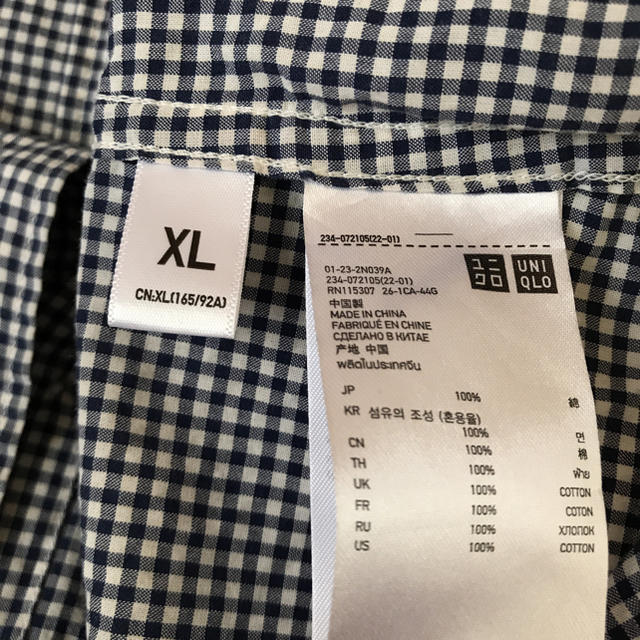 UNIQLO(ユニクロ)のシャツ ギンガムチェック レディースのトップス(シャツ/ブラウス(半袖/袖なし))の商品写真