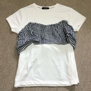 シマムラ(しまむら)のしまむら☆ギンガムチェック ビスチェ風Tシャツ(Tシャツ(半袖/袖なし))