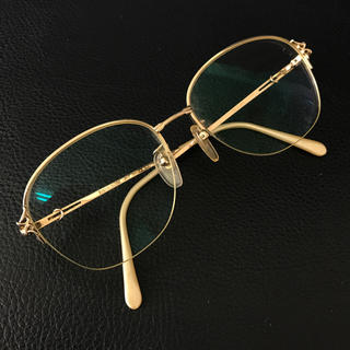 ハナエモリ(HANAE MORI)のハナエモリ メガネフレーム 眼鏡 ゴールド ⚠️度入りレンズ HM1602(サングラス/メガネ)