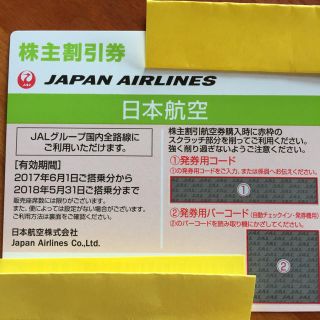 ジャル(ニホンコウクウ)(JAL(日本航空))のJAL株主割引券(航空券)