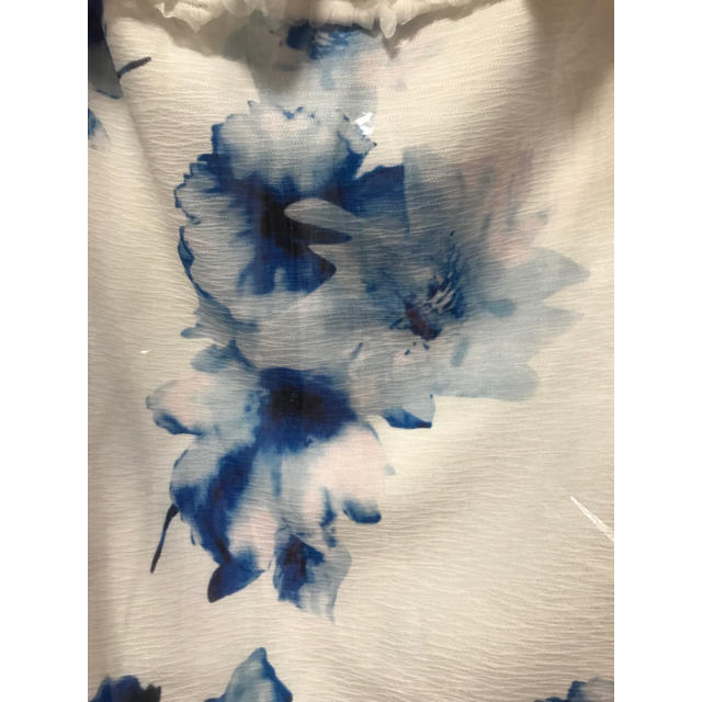 ドレス ミニ キャバ ワンピース 花柄 ブルー Lサイズ 2