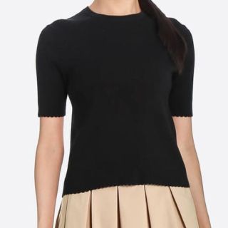 ユニクロ(UNIQLO)のUNIQLO UVカットリブクルーネックセーター（5分丈）(カットソー(半袖/袖なし))