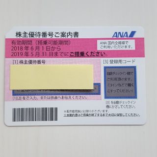 エーエヌエー(ゼンニッポンクウユ)(ANA(全日本空輸))のANA株主優待券 最新券１枚(航空券)