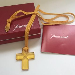 バカラ(Baccarat)の最終値下げ！美品 Baccarat バカラ ネックレス クロス イエロー(ネックレス)