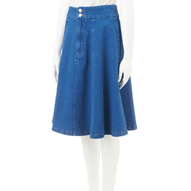 SNIDEL(スナイデル)の レンアイケイカク❤ デニムフレアスカート レディースのスカート(ひざ丈スカート)の商品写真