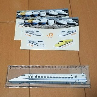 ジェイアール(JR)の新幹線　定規、シール、非売品(電車のおもちゃ/車)