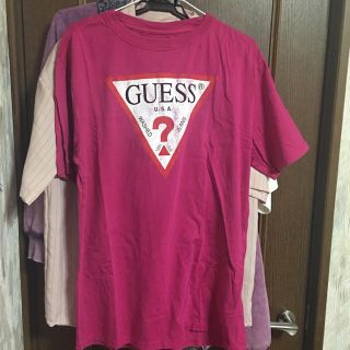 ゲス(GUESS)のguess Tシャツ ピンク(Tシャツ/カットソー(半袖/袖なし))