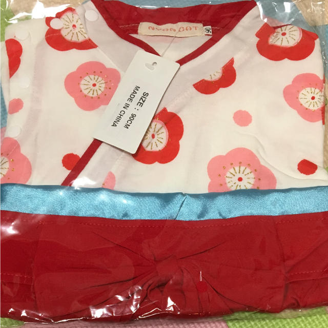 新品 袴ロンパース 90cm 女の子 キッズ/ベビー/マタニティのキッズ服女の子用(90cm~)(和服/着物)の商品写真