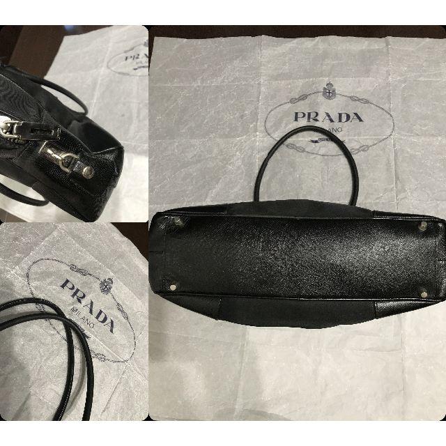 PRADA(プラダ)の●16.5万プラダ黒サフィアーノショルダーバッグケース鍵付●良好美品 レディースのバッグ(ショルダーバッグ)の商品写真