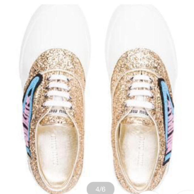 MIU MIU - miumiuグリッタースニーカーの通販 by シュン's shop MIU MIU - miumiuグリッタースニーカーの通販 by シュン's shop
