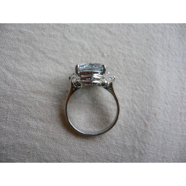 非加熱ブルートパーズK18WG指輪 レディースのアクセサリー(リング(指輪))の商品写真