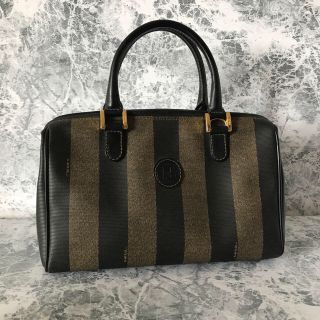 フェンディ(FENDI)の新同品　フェンディ　ハンドバッグ　ストライプ　ペカン柄(ハンドバッグ)