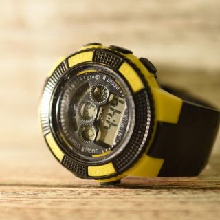新品 送料込み NT 防水キッズ子供用アウトドア BOYSデュアル腕時計 黄(腕時計)