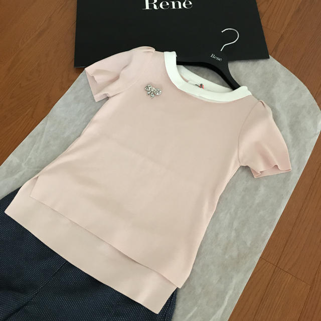 René(ルネ)のルネ♡白襟半袖ニット34 レディースのトップス(ニット/セーター)の商品写真