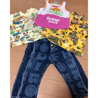 ミニケー(MINI-K)の夏セット80cm☆ミニK＆ミキハウス(Ｔシャツ)