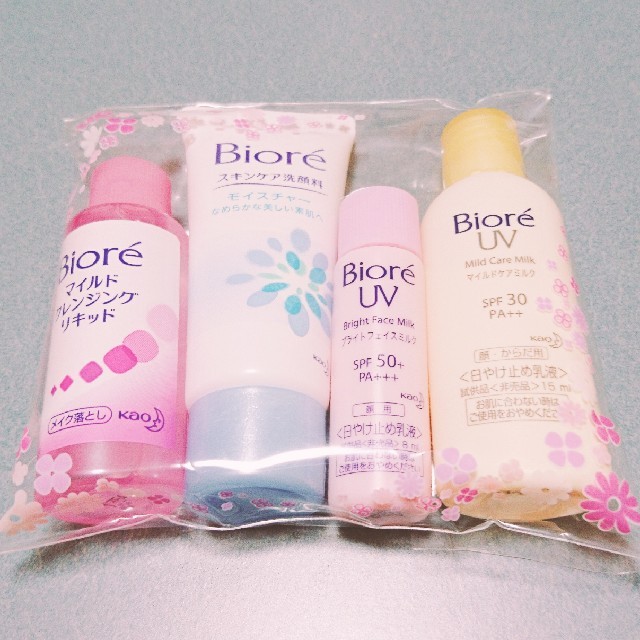 Biore(ビオレ)のビオレ４点セット 旅行、温泉に コスメ/美容のキット/セット(サンプル/トライアルキット)の商品写真