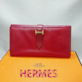エルメス(Hermes)のオフコース様専用❤️HERMES ベアン シェーブル 三つ折り 長財布❤️(財布)