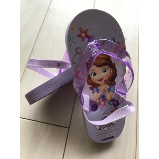 ディズニー(Disney)のちいさなプリンセスソフィア ビーチサンダル 試着のみ 未使用 17cm(サンダル)