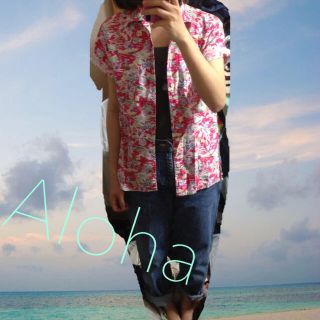 ピンク＊女の子らしいアロハシャツ(シャツ/ブラウス(半袖/袖なし))