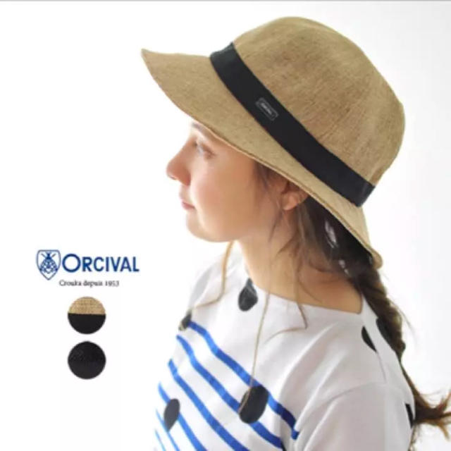 ORCIVAL(オーシバル)のオーシバル オーチバル  Raffia Like Hat グログラン ハット帽子 レディースの帽子(ハット)の商品写真