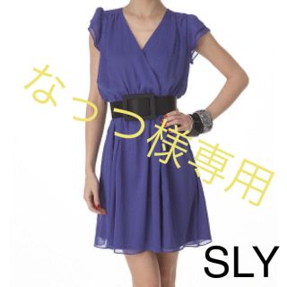 スライ(SLY)のSLY スライ ワンピース カシュクール ワンピース パープル(ひざ丈ワンピース)