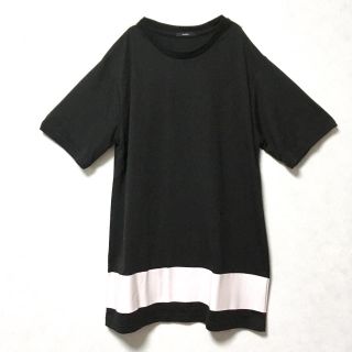 エモダ(EMODA)のEMODA エモダ Ｔシャツ トップス カットソー ビッグ ロング ブラック(Tシャツ(半袖/袖なし))