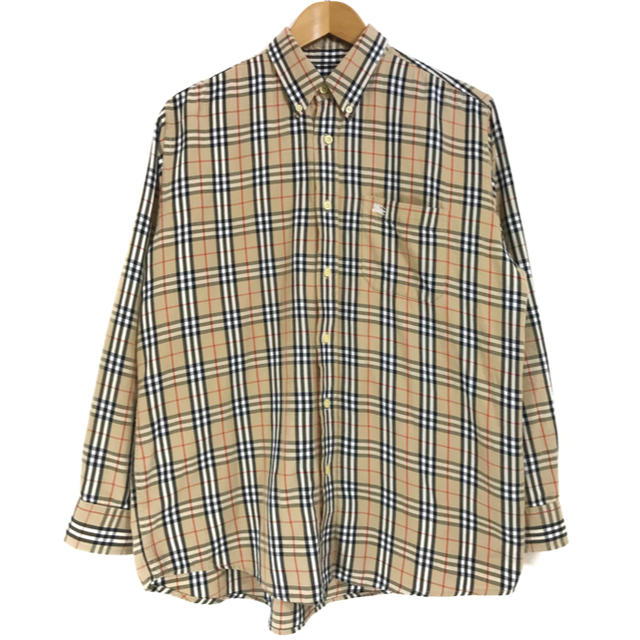 BURBERRY(バーバリー)のBURBERRY バーバリー チェックシャツ 長袖 ベージュ L 古着 コート  メンズのトップス(シャツ)の商品写真