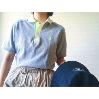 フレッドペリー(FRED PERRY)のフレッドペリー 切り替え カラー ステッチ ポロ グレー(Tシャツ/カットソー(半袖/袖なし))