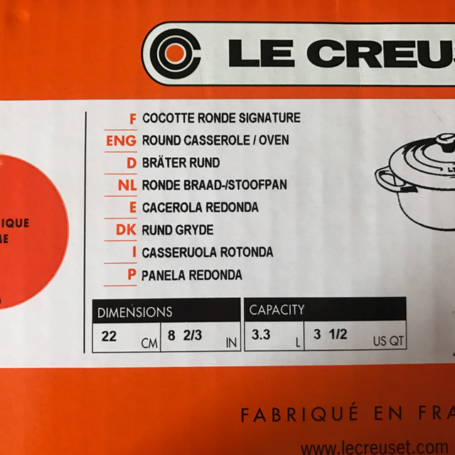 LE CREUSET(ルクルーゼ)のなほ様専用ル・クルーゼ ココットロンド22cm オレンジ 新品 インテリア/住まい/日用品のキッチン/食器(鍋/フライパン)の商品写真