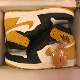 ナイキ(NIKE)の最安値 nike airjordan1 yellow US8.5 26.5㎝(スニーカー)