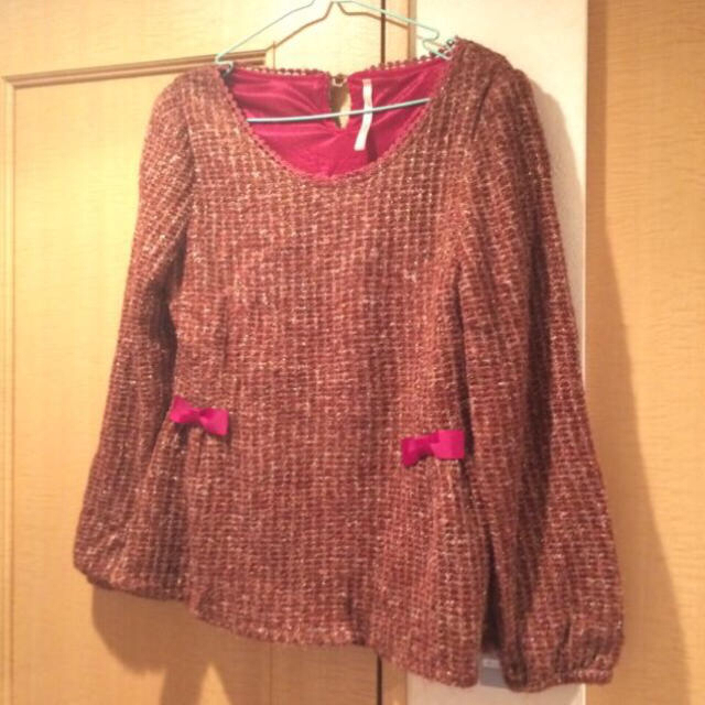 Rew de Rew(ルーデルー)のツイード♡ペプラムカットソー レディースのトップス(カットソー(長袖/七分))の商品写真