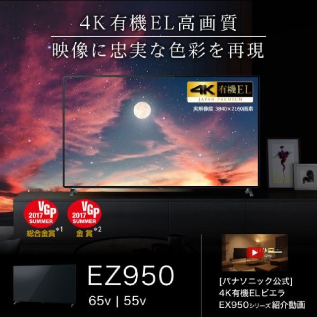 最安値！Panasonic　EZ950ハイビジョン有機ELテレビ