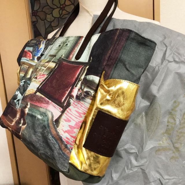 Vivienne Westwood(ヴィヴィアンウエストウッド)の値下げ ヴィヴィアン　希少レア　サロン柄　大きめバッグ レディースのバッグ(ボストンバッグ)の商品写真
