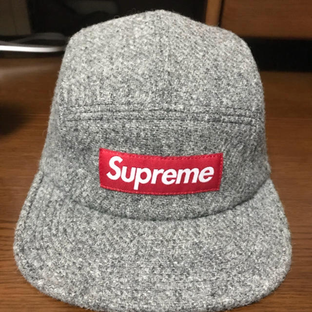 supreme  Harris Tweed Box Logoキャップタグ表記577cm7と4分の１