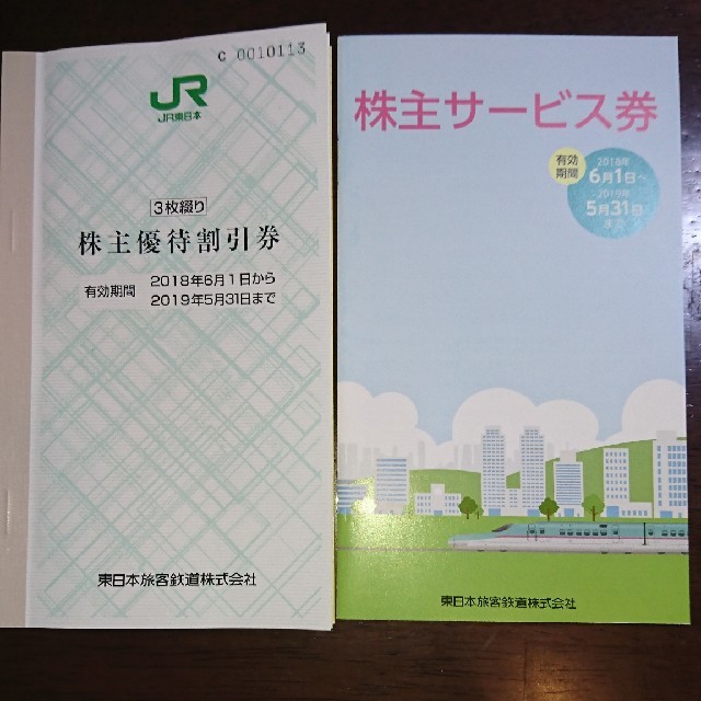 JR東日本 株主優待割引券3枚綴り