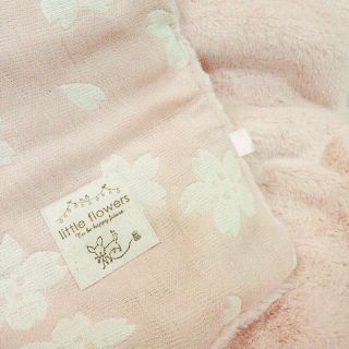 専用 2200円♡桜柄♡ボアケット♡ピンクドットリボンタグ♡Sサイズ(外出用品)