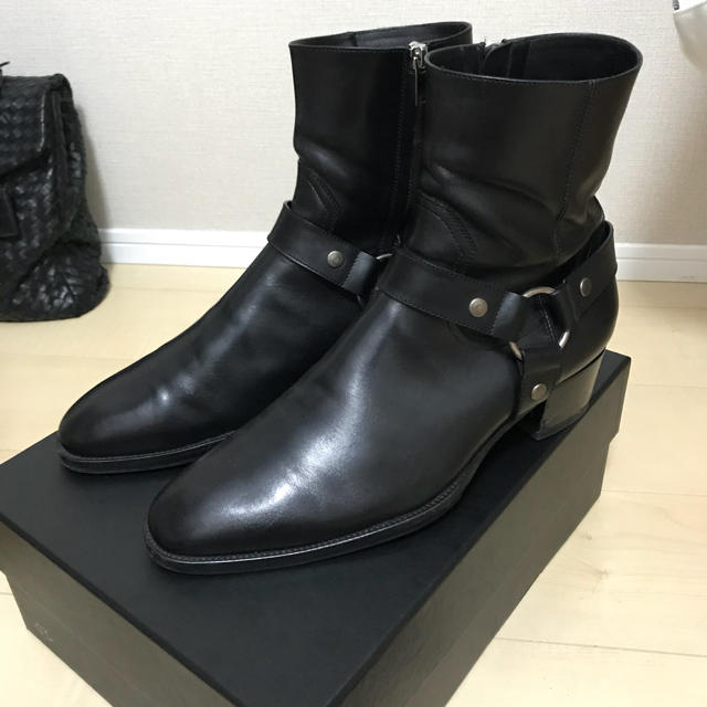 ジョン Saint Laurent - サンローランパリ クラシック ワイアット ハーネスブーツ 42.5 ヒールの ジップ - www