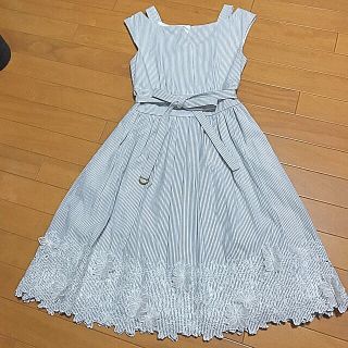 ジルバイジルスチュアート(JILL by JILLSTUART)のジルバイ ストライプワンピース(ひざ丈ワンピース)